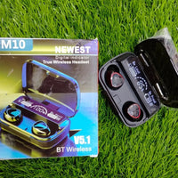 M10 Wireless Earbuds with Charging Case & Bluetooth 5.3